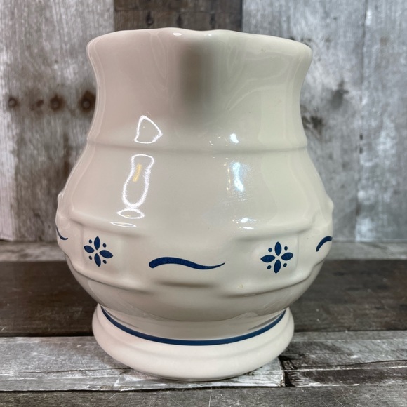 Longaberger Woven Tradition Classic Blue Pottery Small Pitcher East Liverpool OH - Picture 2 of 7